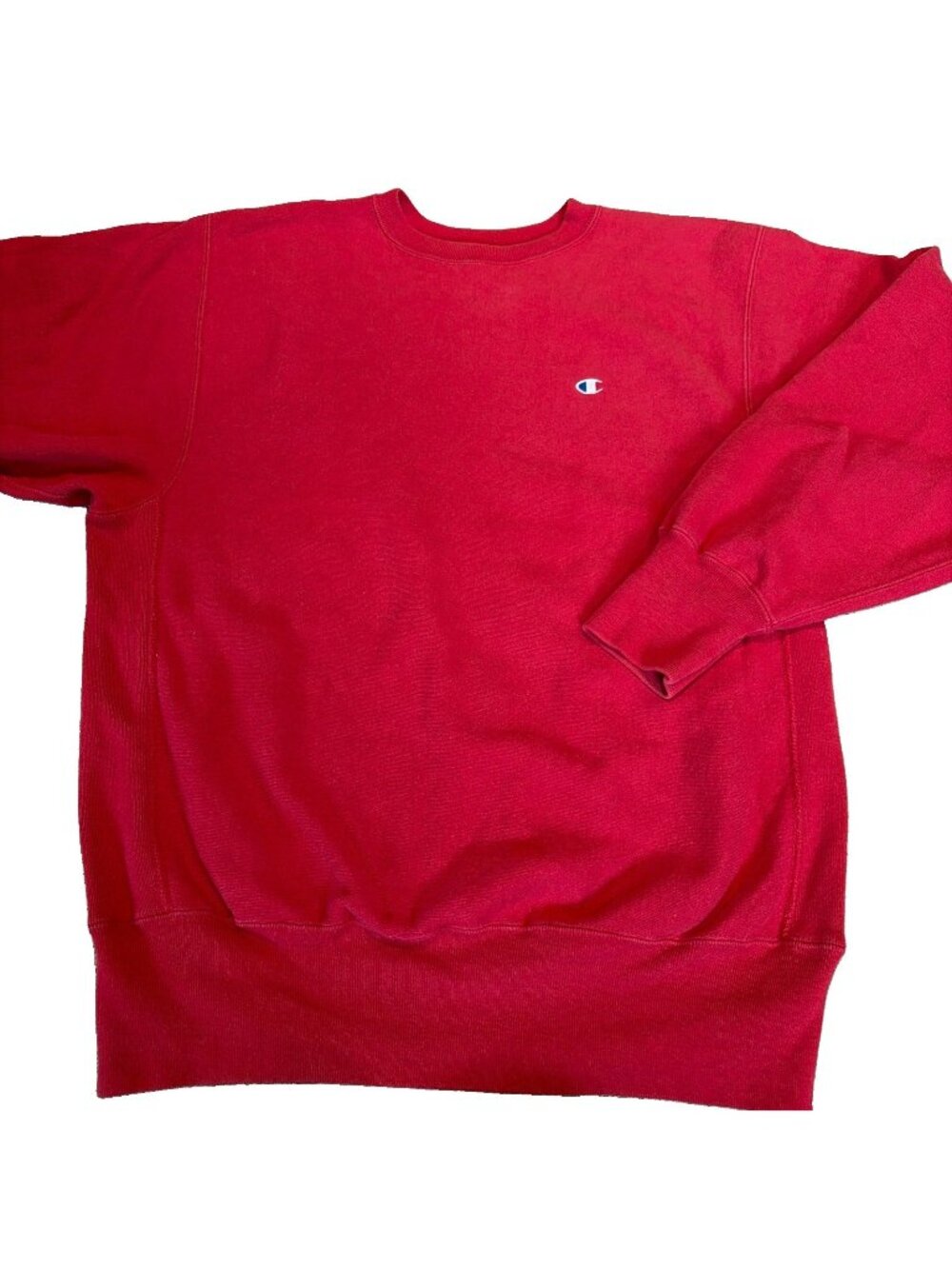 Vintage Champion Reverse Weave Crew Neck Sweatshirt Men's XL Red Logo 90s USA